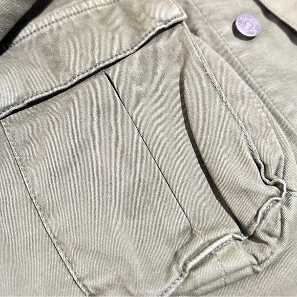 BOYISH Women’s The Camden Denim Cropped Utility Jacket Army Green Sz XS - Picture 16 of 16